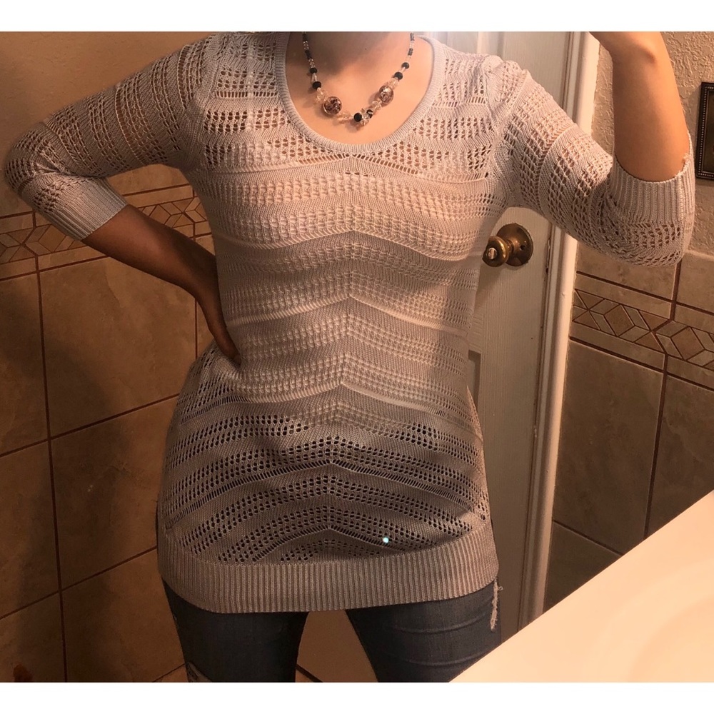 Light Gray Knit Sweater/Top